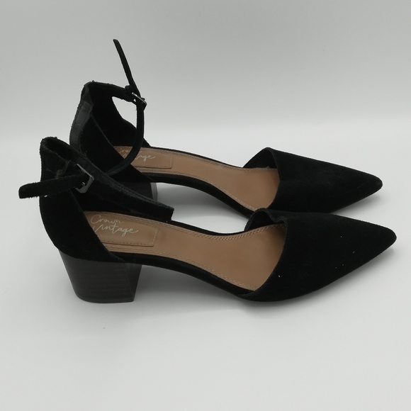 Crown Vintage Shoes - Crown Vintage “Valentinaa” Black Suede Pump